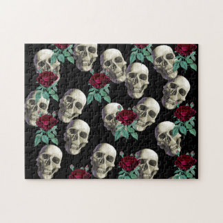 Skulls and Flowers Jigsaw Puzzle