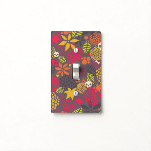 Skulls and flowers. light switch cover