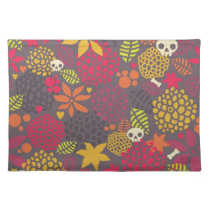 Skulls and flowers. placemat