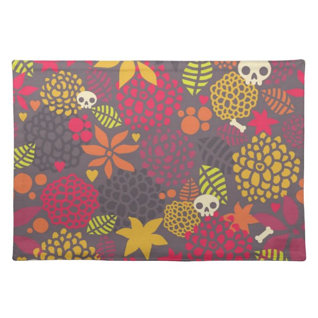 Skulls and flowers. placemat (Front)