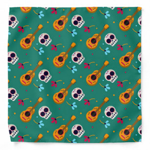 Skulls and Guitars Bandana