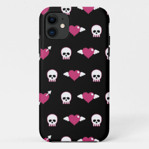 Skulls and hearts iPhone 11 case
