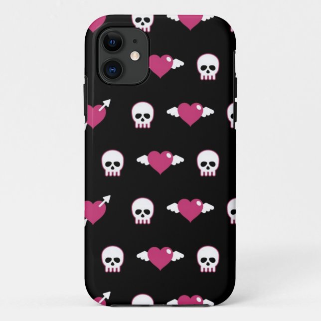 Skulls and hearts Case-Mate iPhone case (Back)