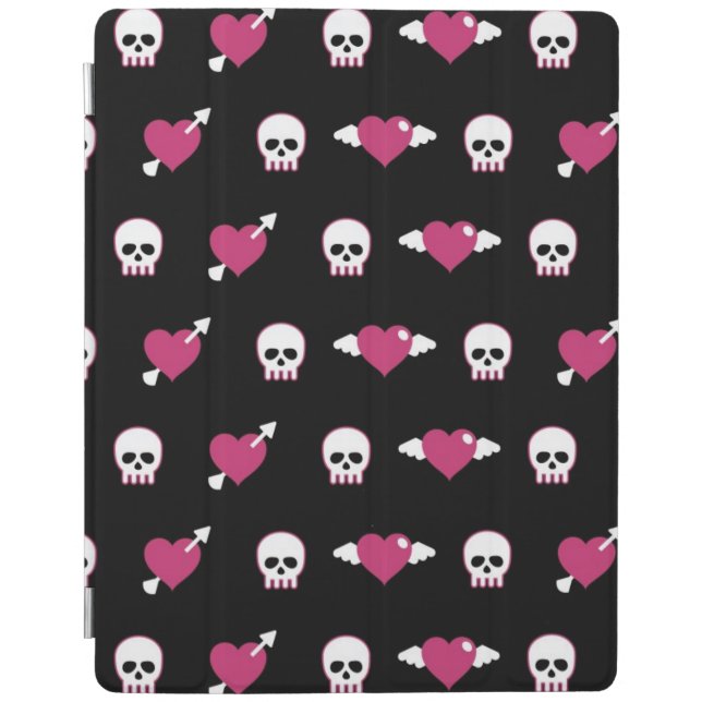 Skulls and hearts iPad air cover (Front)