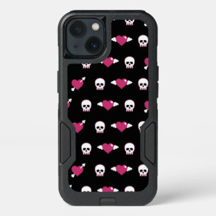 Skulls and hearts iPhone 13 case