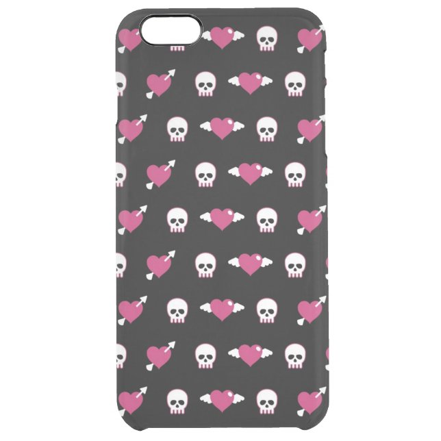 Skulls and hearts uncommon iPhone case (Back)