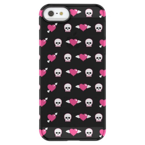 Skulls and hearts permafrost iPhone SE55s case
