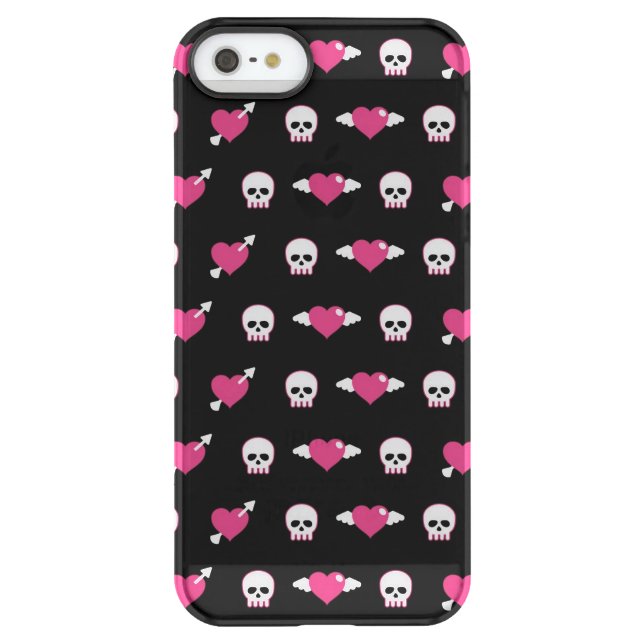 Skulls and hearts uncommon iPhone case (Back)