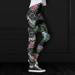 Skulls and Ombre Roses | Gothic Glam Pastel Grunge Leggings<br><div class="desc">#abstractart Feminine 90s gothic grunge in a seamless pattern of chalk sugar skulls accented with soft ombre pastel roses on a crushed velvet chalkboard texture background inspired by Halloween and Mexican Day of the Dead (dia de los muertos). The modern contemporary mixed medium design adds the perfect pop of color...</div>