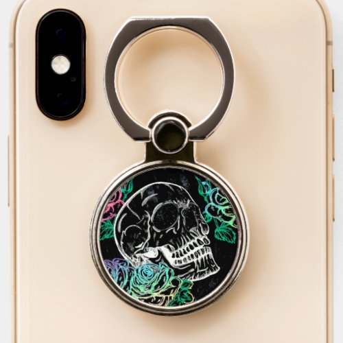 Skulls and Ombre Roses  Gothic Glam Pastel Grunge Phone Ring Stand