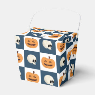 Skulls and Pumpkins Checks Favor Boxes