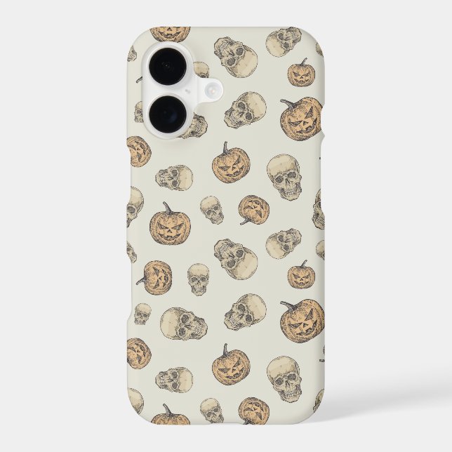 Skulls and Pumpkins Halloween Pattern Samsung Galaxy Case (Back)
