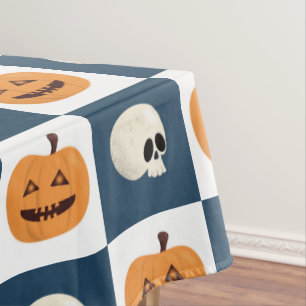 Skulls and Pumpkins Tablecloth