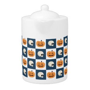 Skulls and Pumpkins Teapot