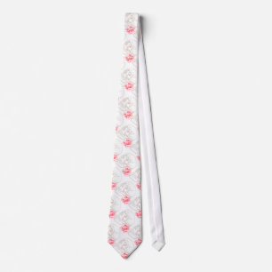 Skulls and Red Roses Neck Tie