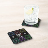 Skulls and Rose, coasters (Right Side)