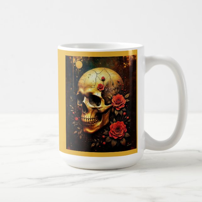 Skulls and Roses Coffee Mug (Right)