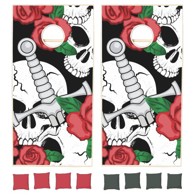 Skulls and Roses Cornhole Set (Set)