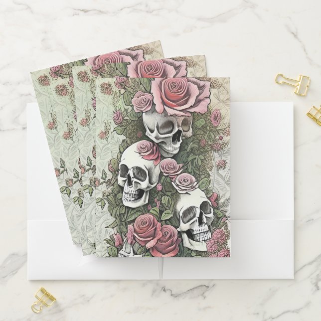 Skulls and Roses  Pocket Folder (In Situ)