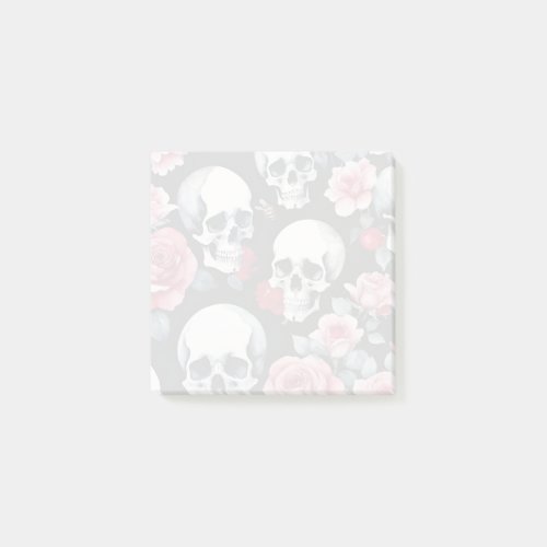 Skulls and Roses Post_it Notes