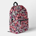 Skulls and Roses Printed Backpack