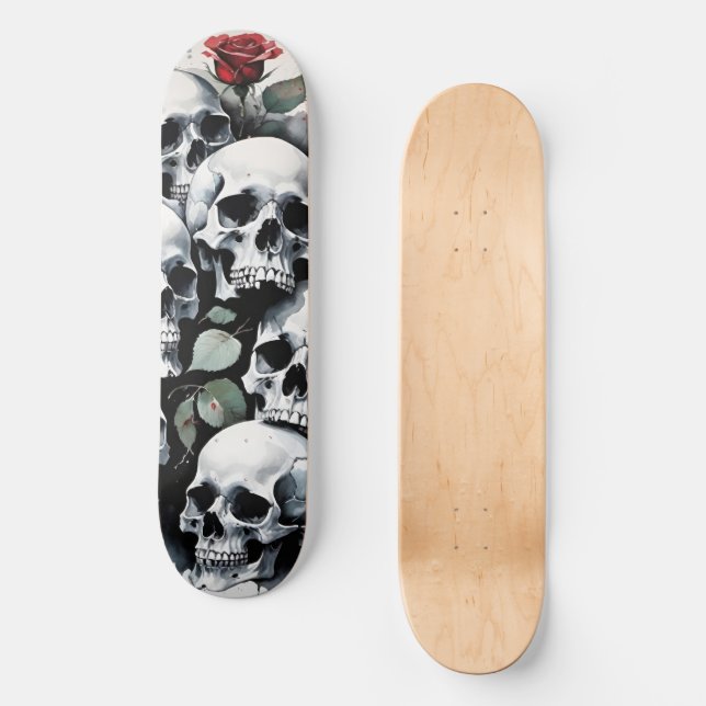 Skulls and Roses Skateboard (Front)