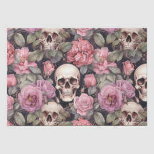 Skulls and roses tissue paper