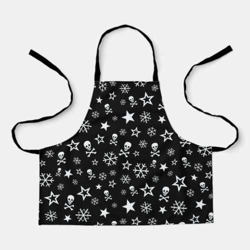 Skulls and Snowflakes Apron