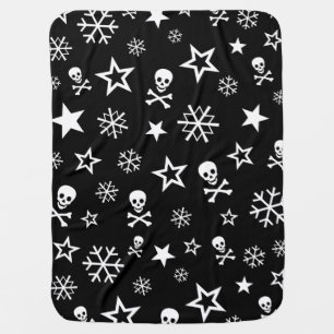 Skulls and Snowflakes Baby Blanket