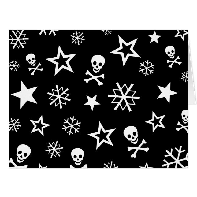 Skulls and Snowflakes Cards (Front Horizontal)