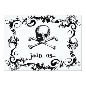 Skulls and Spiders Halloween Party Invitation