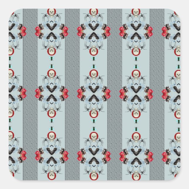 Skulls and spiders stickers (Front)