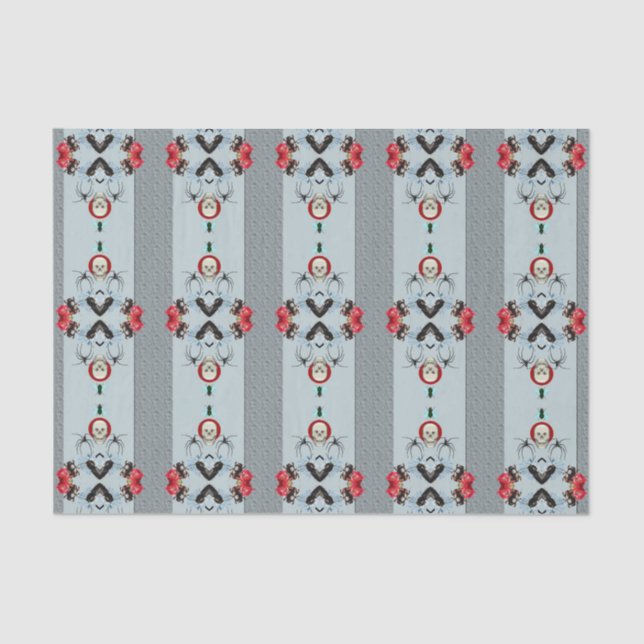 Skulls and spiders tissue paper (Front)