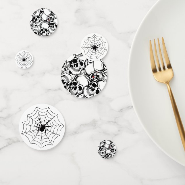 Skulls and Spiderwebs Halloween Mix Confetti (Group)