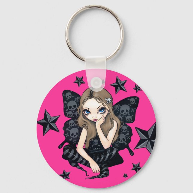 "Skulls and Stars" Keychain (Front)