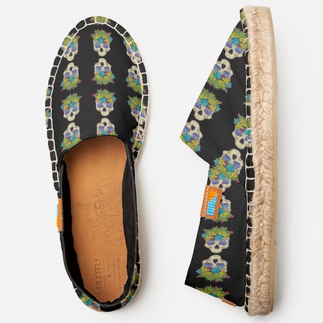Skulls and Succulents Espadrilles (Side)