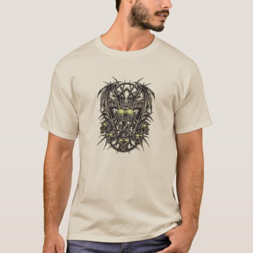 Skulls and thorns_graphic design T_Shirt for men