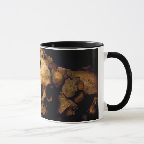 Skulls at Les Catacombes de Paris Mug