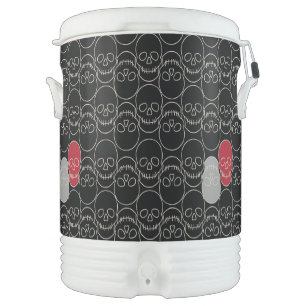 Skulls - Bat Black and Bone White Beverage Cooler