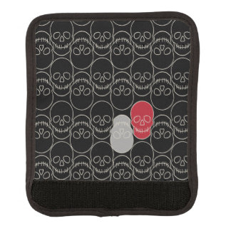 Skulls - Bat Black and Bone White Luggage Handle Wrap