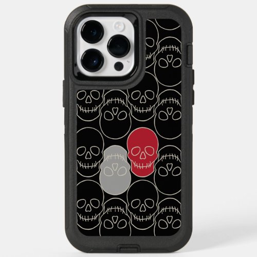 Skulls _ Bat Black and Bone White OtterBox iPhone 14 Pro Max Case