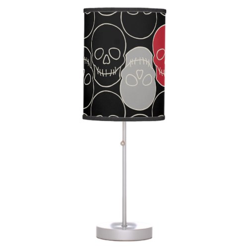 Skulls _ Bat Black and Bone White Table Lamp