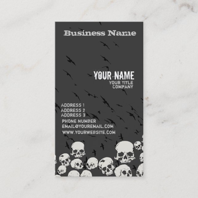 Skulls & Birds Business Card (Front)