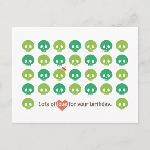 SKULLS BIRTHDAY POSTCARD