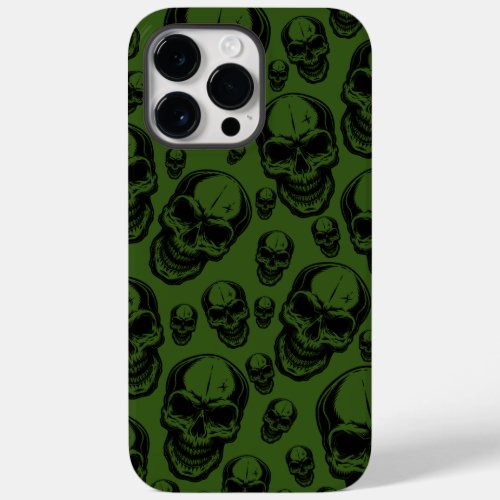 Skulls blackgreen Case_Mate iPhone 14 pro max case