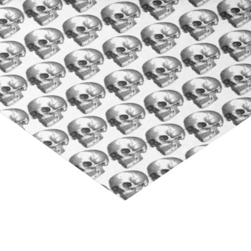 Skulls Black  White Horror Gift Wrap Tissue Paper