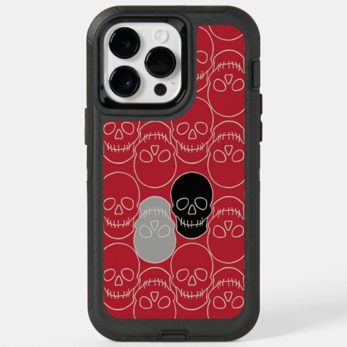  Skulls _ Blood Red and Bone White  OtterBox iPhone 14 Pro Max Case