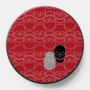  Skulls - Blood Red and Bone White  PopSocket