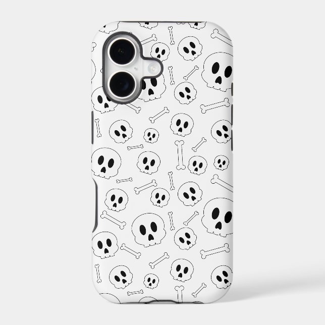 Skulls & Bones Halloween Pattern  Case-Mate iPhone Case (Back)