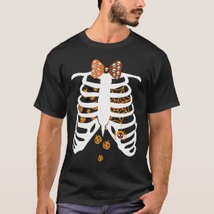 Skulls Bow Tie Skeleton Xray Rib Cage  Kids Adults T-Shirt